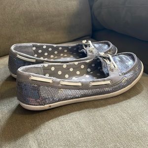 Sparkle boat shoes